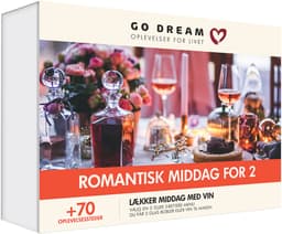 GoDream gavekort - Romantisk middag for 2