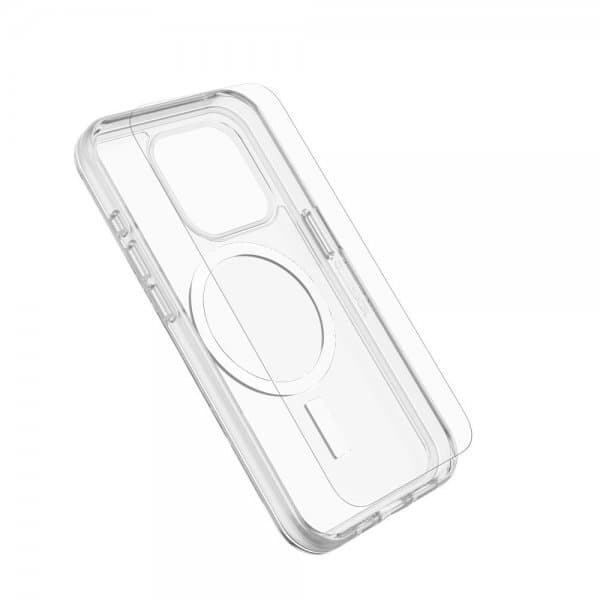 Otterbox iPhone 15 Pro Skal med Skärmskydd Symmetry Clear MagSafe + Premium Glass