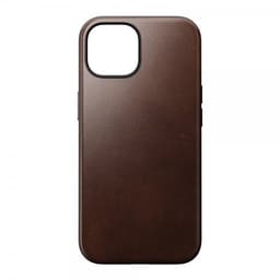 NOMAD iPhone 15 Kuori Modern Leather Case Horween Rustic Brown