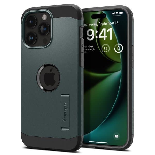 Spigen iPhone 15 Pro Max Kuori Tough Armor MagFit Abyss Green