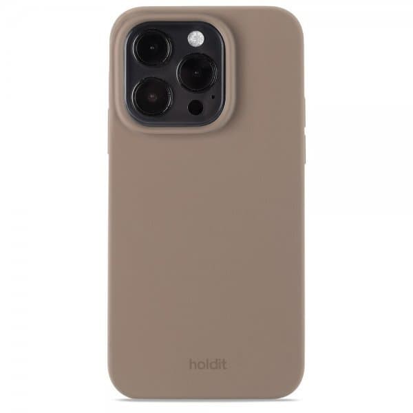 Holdit Silicone iPhone 15 Pro fodral (mockabrunt)