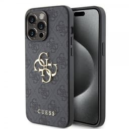 Guess iPhone 15 Pro Max Skal 4G Logo Grå