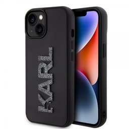 Karl Lagerfeld iPhone 15 Cover 3D Rubber Karl Sort