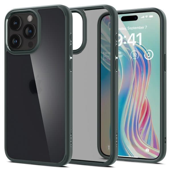 Spigen iPhone 15 Pro Deksel Ultra Hybrid Frost Green