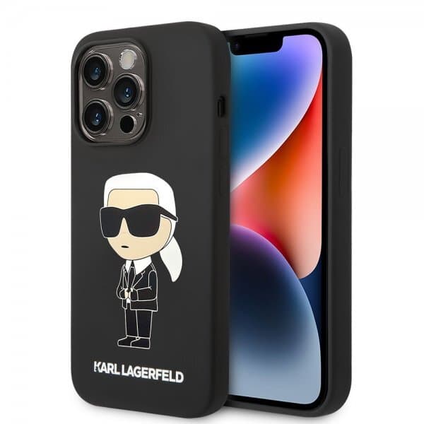 Karl Lagerfeld iPhone 15 Pro Cover Ikonik NFT Sort