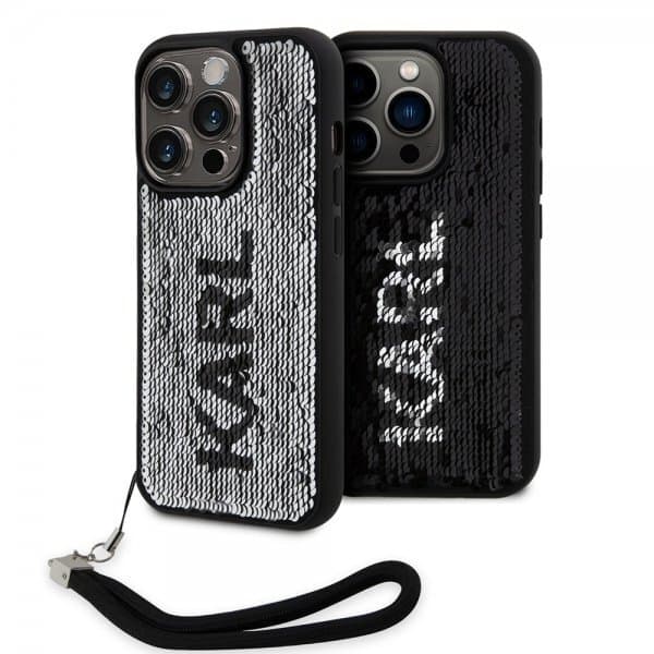 Karl Lagerfeld iPhone 15 Pro Max Skal Sequin Svart