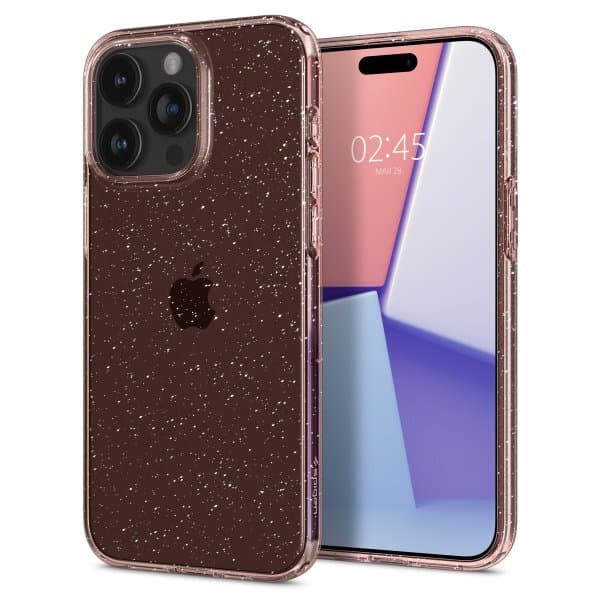 Spigen iPhone 15 Pro Max Kuori Liquid Crystal Glitter Rose Quartz