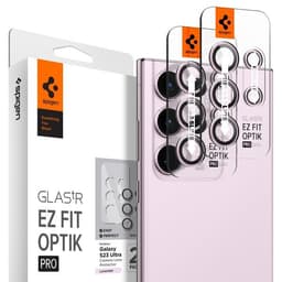 Spigen Samsung Galaxy S23 Ultra Kameralinsebeskytter GLAS.tR EZ Fit Optik Pro 2-pak Lavendel