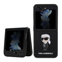 Karl Lagerfeld Samsung Galaxy Z Flip 5 Kuori Ikonik Metal Pin Musta