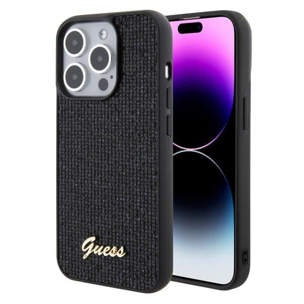 Guess iPhone 15 Pro Deksel Square Mirror Svart