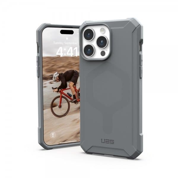 Urban Armor Gear (UAG) iPhone 15 Pro Max Skal Essential Armor MagSafe Silver
