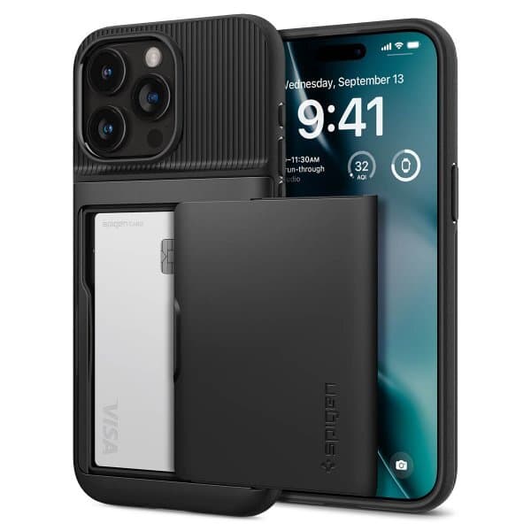 Spigen iPhone 15 Pro Max Skal Slim Armor CS Svart