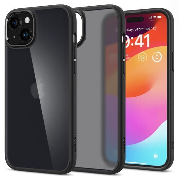 Spigen iPhone 15 Skal Ultra Hybrid Frost Black