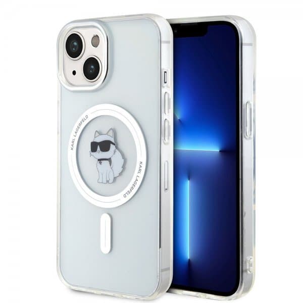 Karl Lagerfeld iPhone 15 Cover Choupette MagSafe Transparent