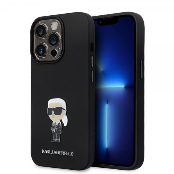Karl Lagerfeld iPhone 15 Pro Skal Ikonik Metal Pin