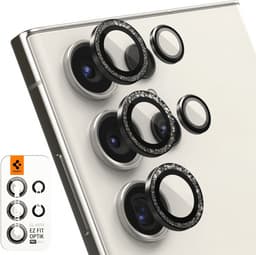 Spigen Samsung Galaxy S23 Ultra Linsebeskyttelse GLAS.tR EZ Fit Optik Pro Black Glitter