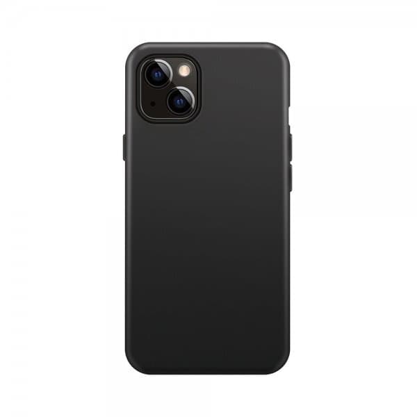 XQISIT iPhone 15 Plus Deksel Silicone Case Svart
