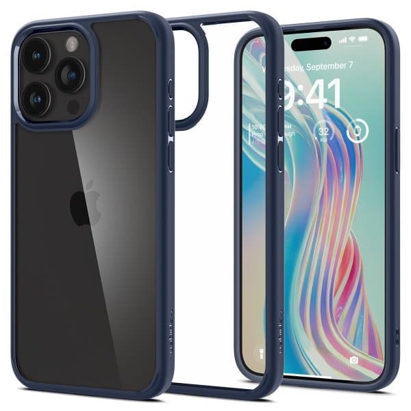 Spigen iPhone 15 Pro Deksel Ultra Hybrid Navy Blue