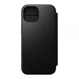 NOMAD iPhone 15 Etui Modern Leather Folio Sort