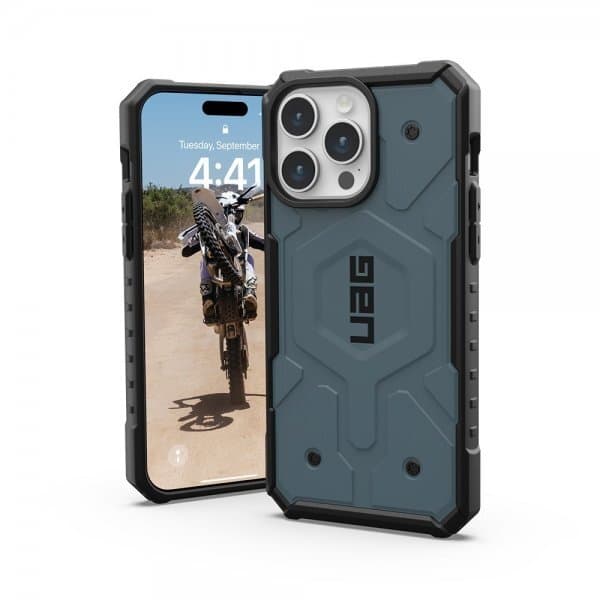 Urban Armor Gear (UAG) iPhone 15 Pro Max Skal Pathfinder MagSafe Cloud Blue
