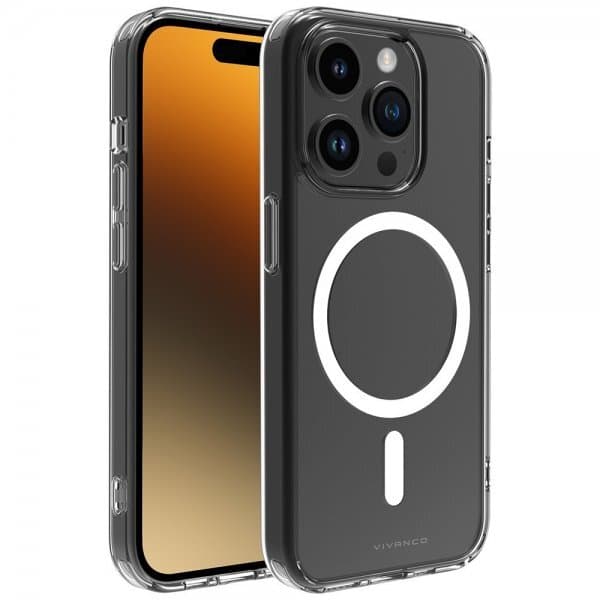 Vivanco iPhone 15 Pro Max Skal Mag Steady Transparent