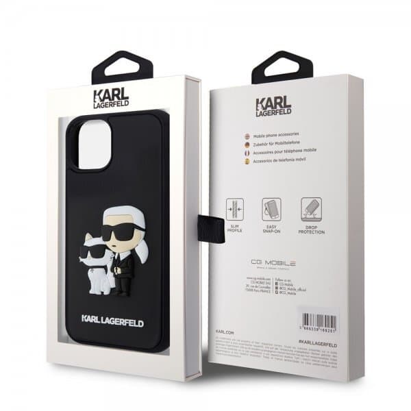 CG MOBILE Karl Lagerfeld - Funda de goma 3D con NFT Karl y Choupette para iPhone 15 Pro Max