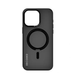 Decoded iPhone 15 Pro Max Deksel Recycled Plastic Transparant Loop Stand Back Cover Svart