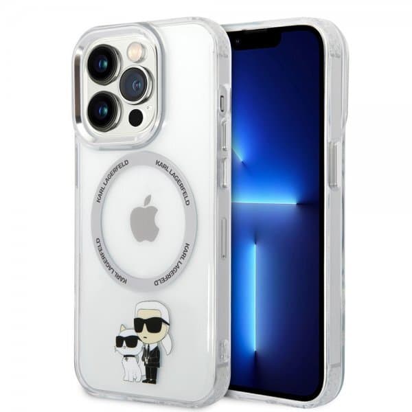 Karl Lagerfeld iPhone 15 Pro Skal NFT Karl & Choupette Transparent