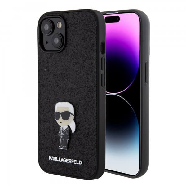 Karl Lagerfeld iPhone 15 Skal Fixed Glitter