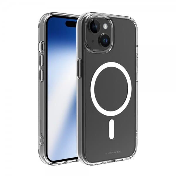 Vivanco iPhone 15 Skal Mag Steady Transparent