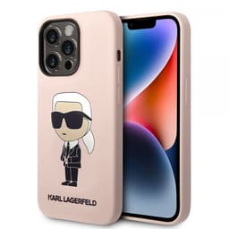 Karl Lagerfeld iPhone 15 Pro Cover Ikonik NFT Lyserød