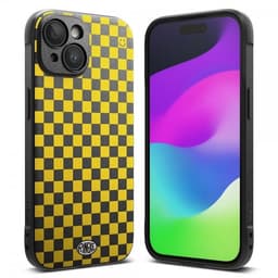 Ringke iPhone 15 Plus Cover Onyx Design Checkerboard Yellow