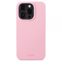holdit iPhone 15 Pro Deksel Silikon Rosa