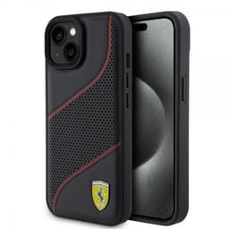 Ferrari iPhone 15 Cover Perforeret Sort