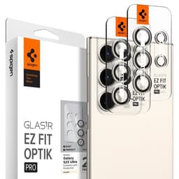 Spigen Samsung Galaxy S23 Ultra Linsebeskyttelse GLAS.tR EZ Fit Optik Pro 2-pakning Cream