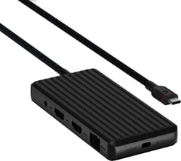 Unisynk 9 port 4K 100W USB-C hub (sort)