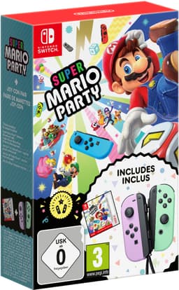 Nintendo Switch Joy-Con kontroller par Super Mario Party (pastelllila + pastellgrön)