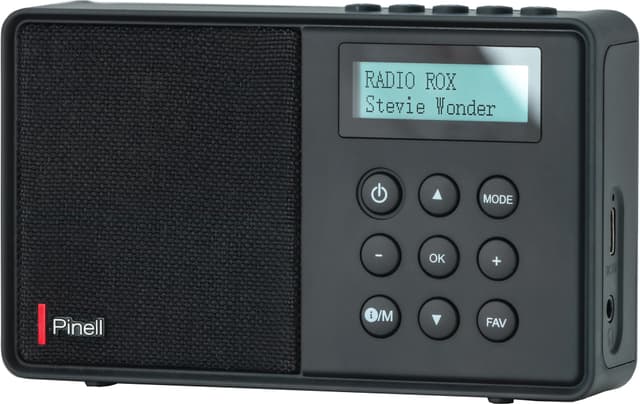 Pinell Micro bærbar digital radio (sort)