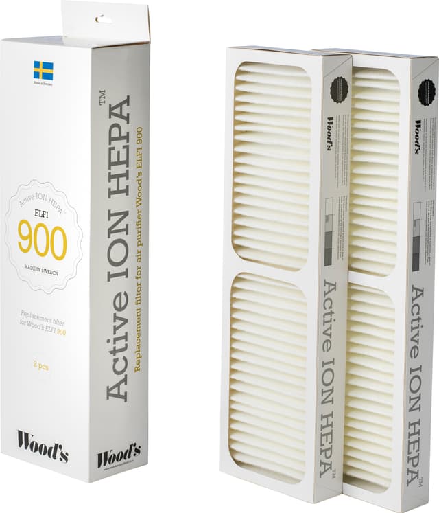 Woods Active ION HEPA filter for luftrenser WHE901 (2-pakning)