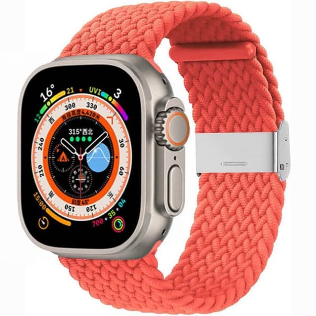 Flätat klockarmband Apple Watch Ultra 2 (49mm) - Red