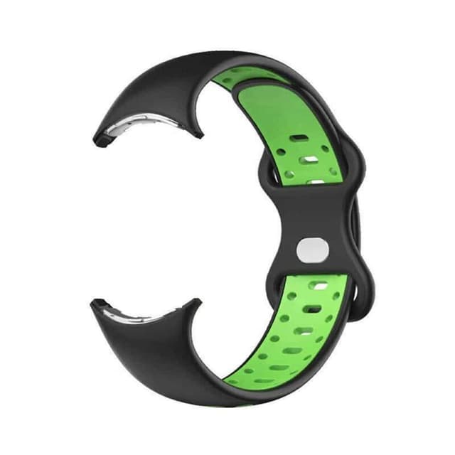 Twin kellon ranneke Google Pixel Watch 2 - Musta/lime