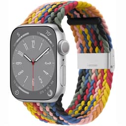 Flettet klokkerem Apple Watch 9 (45mm) - Rainbow
