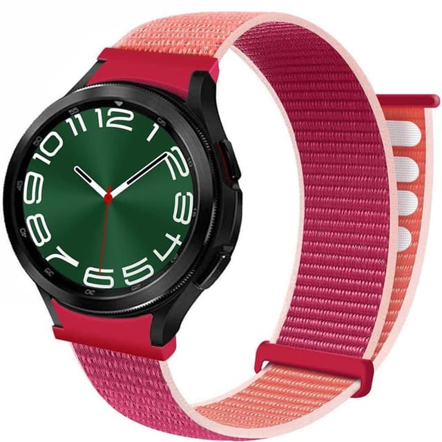 Nylon Armband No-Gap Samsung Galaxy Watch 6 Classic (47mm) - Pomegrana