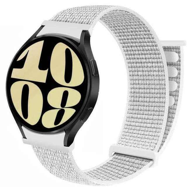 Nylon armbånd No-Gap Samsung Galaxy Watch 6 (44mm) - Summit White