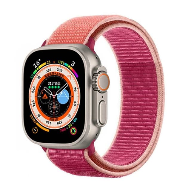 Nailon kellon renneke Apple Watch Ultra 2 (49mm) - Pomegranate