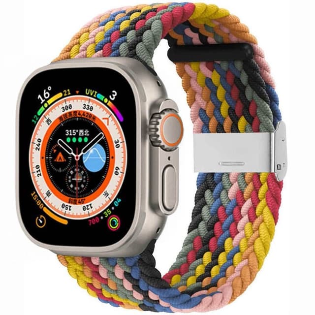 Punottu kellon renneke Apple Watch Ultra 2 (49mm) - Rainbow