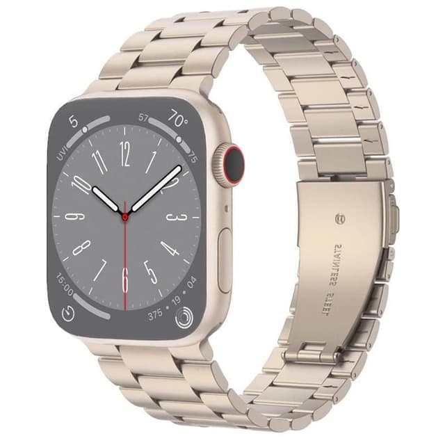 Klokkereim rustfritt stål Apple Watch 9 (41mm) - Starlight