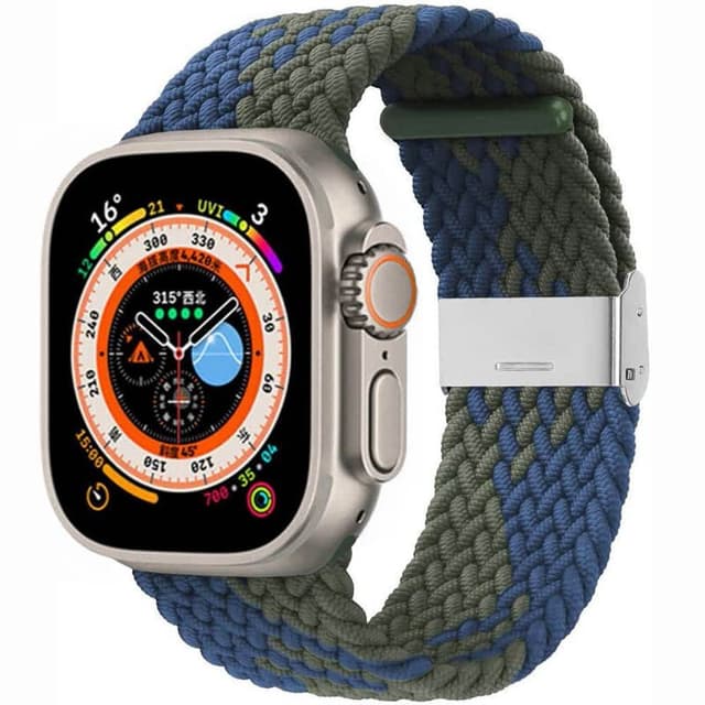 Flettet klokkerem Apple Watch Ultra 2 (49mm) - Bluegreen