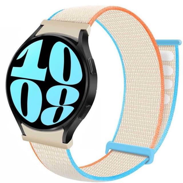 Nylon Armbånd  No-Gap Samsung Galaxy Watch 6 (40mm) - Cream