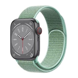 Nylon klockarmband Apple Watch 9 (45mm) - Marine green